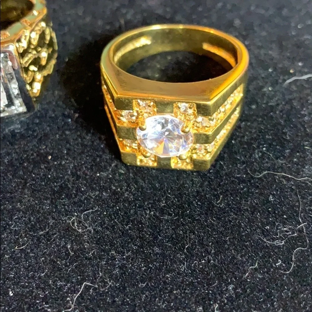 Costume CZ Golden Color Statement Rings - WOW!!!!